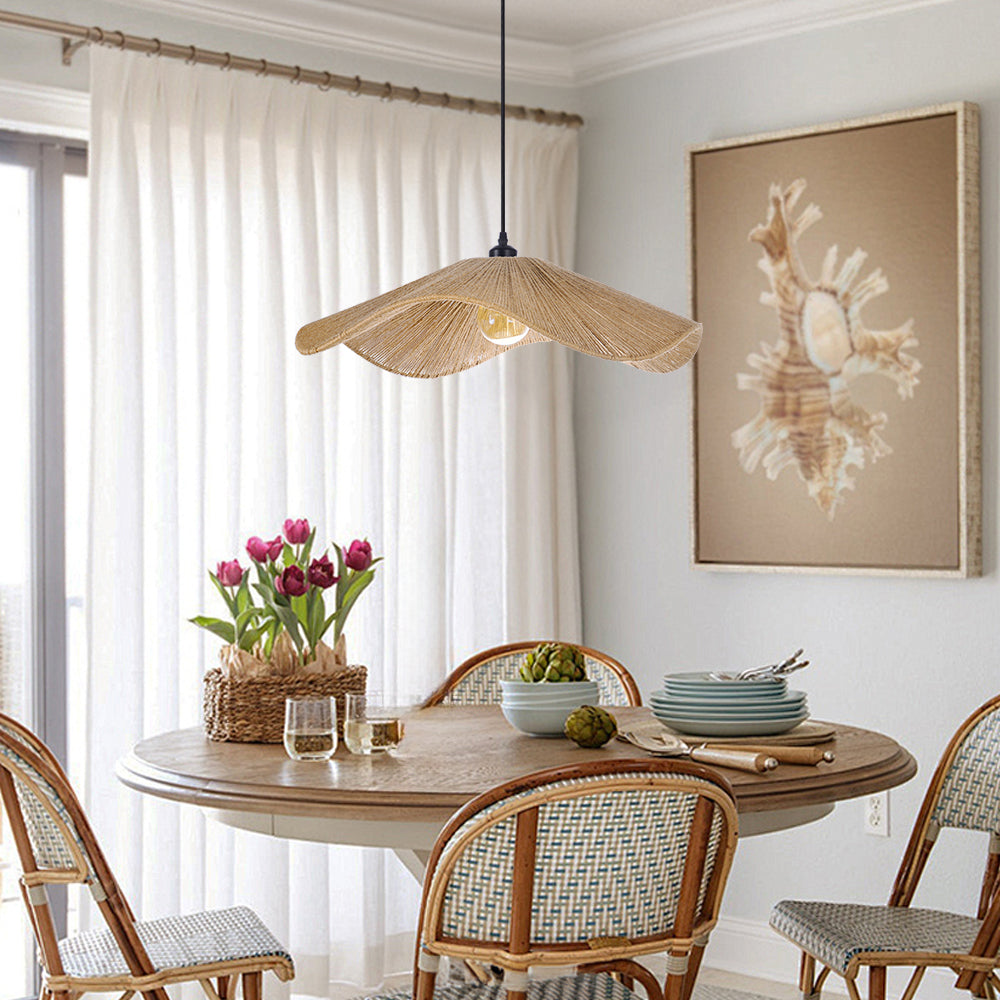Handcrafted Hemp Rope Pendant Light Kitchen Island Hanging Fixture Main image