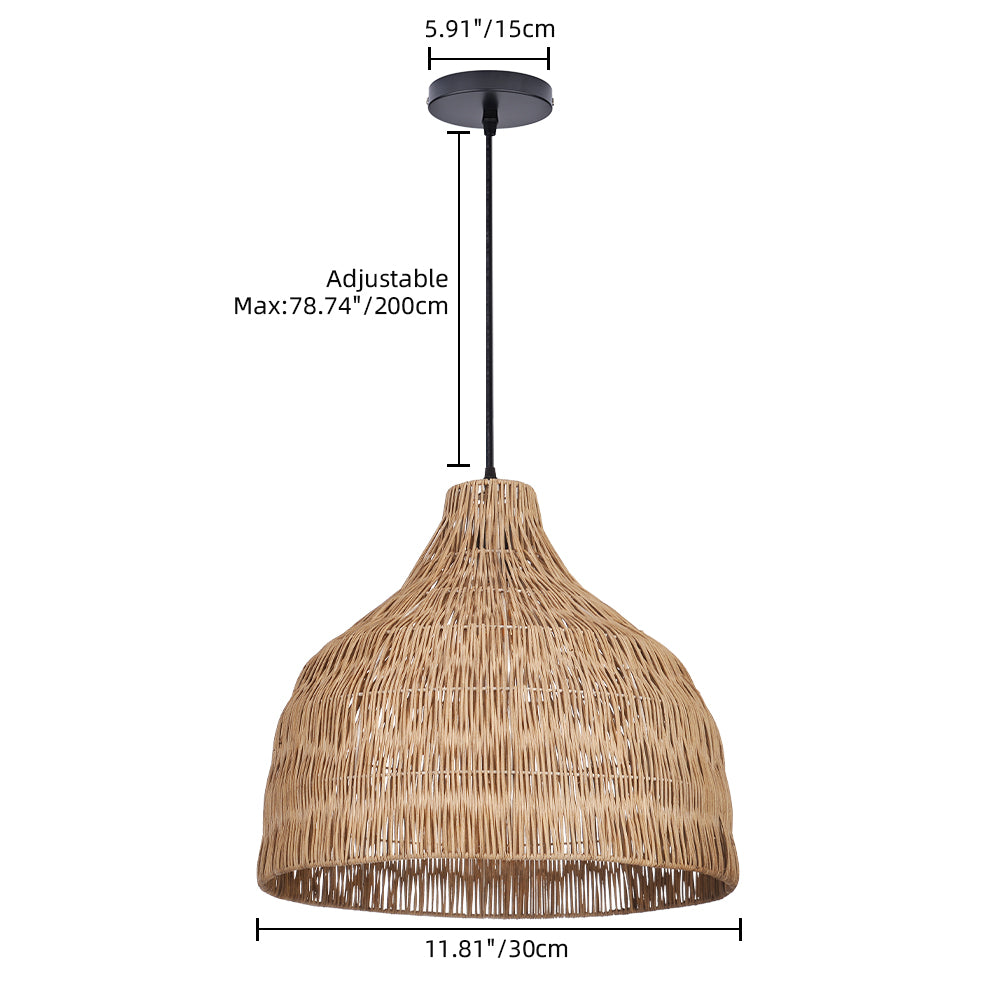 Duplex Loft Rattan Pendant Lamp Modern Villa Wabi-Sabi Chandelier