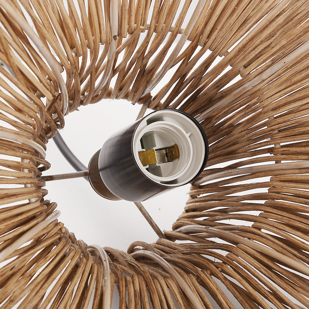 Duplex Loft Rattan Pendant Lamp Modern Villa Wabi-Sabi Chandelier