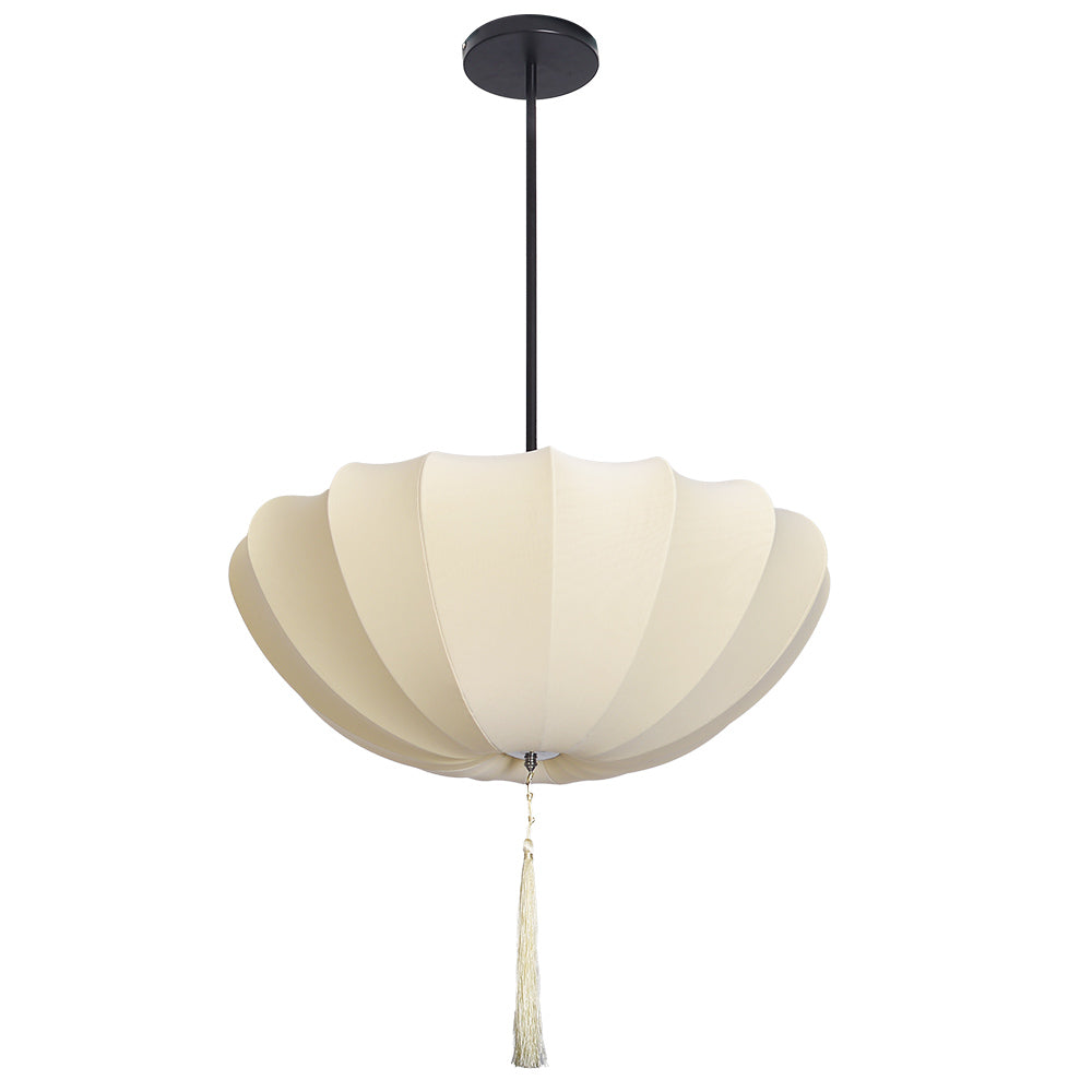 Medieval Fabric Pendant Lamp French Vintage Living Room Chandelier