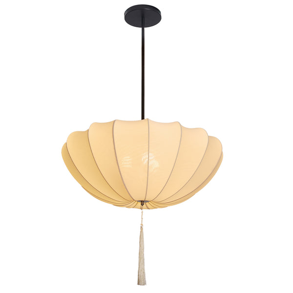 Medieval Fabric Pendant Lamp French Vintage Living Room Chandelier