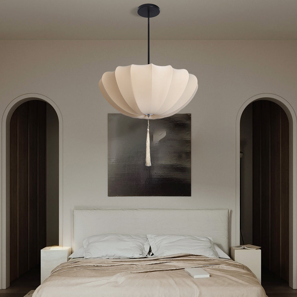 Medieval Fabric Pendant Lamp French Vintage Living Room Chandelier Main image