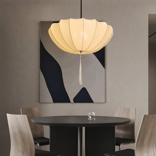 Medieval Fabric Pendant Lamp French Vintage Living Room Chandelier