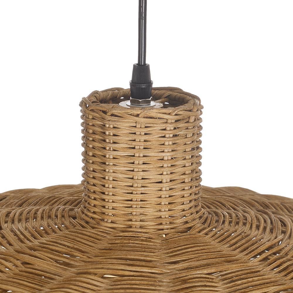 Retro Japanese Rattan Pendant Light Handwoven Restaurant Chandelier