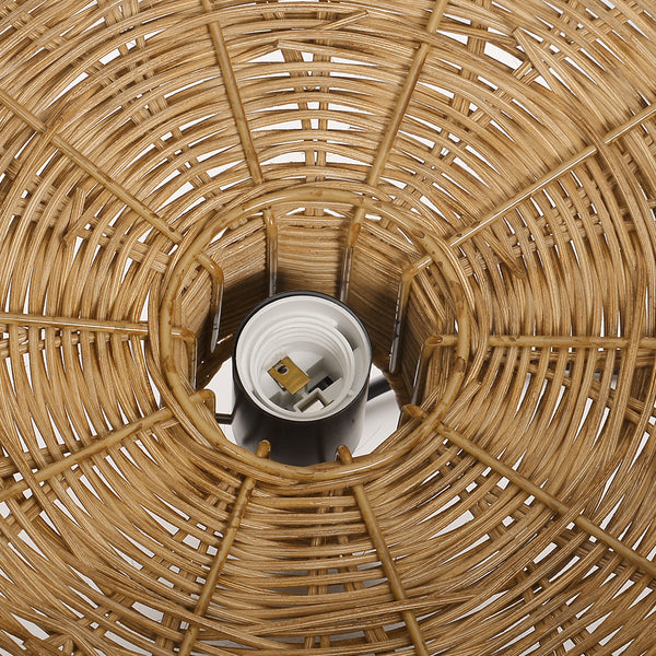Retro Japanese Rattan Pendant Light Handwoven Restaurant Chandelier