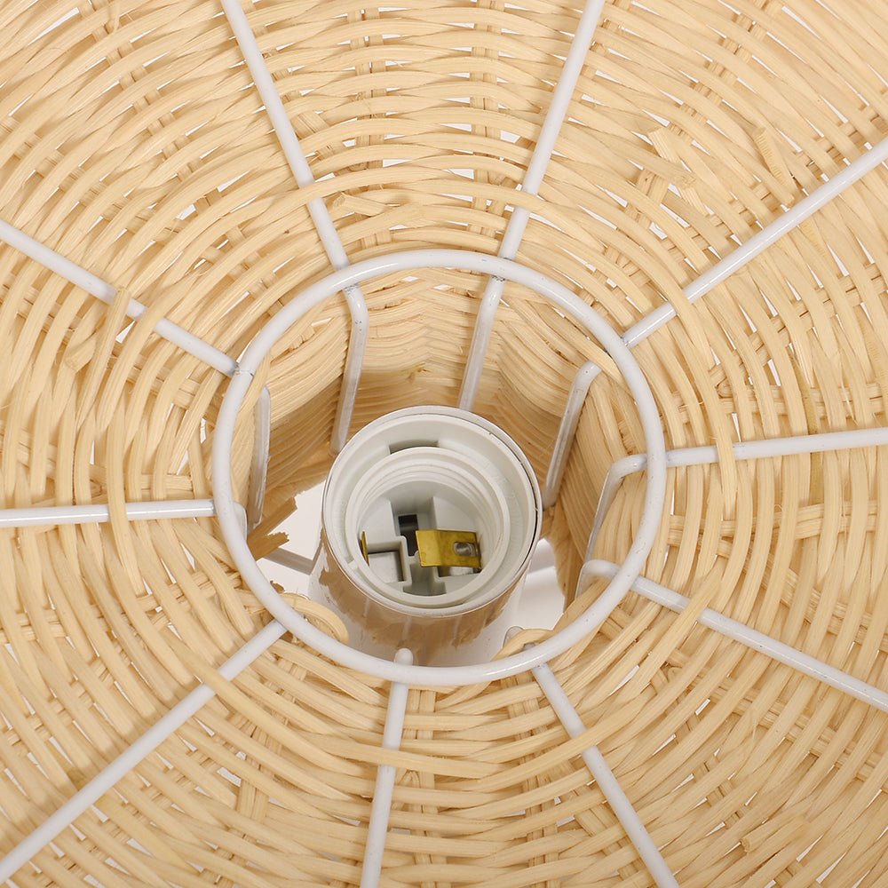 Retro Japanese Rattan Pendant Light Handwoven Restaurant Chandelier