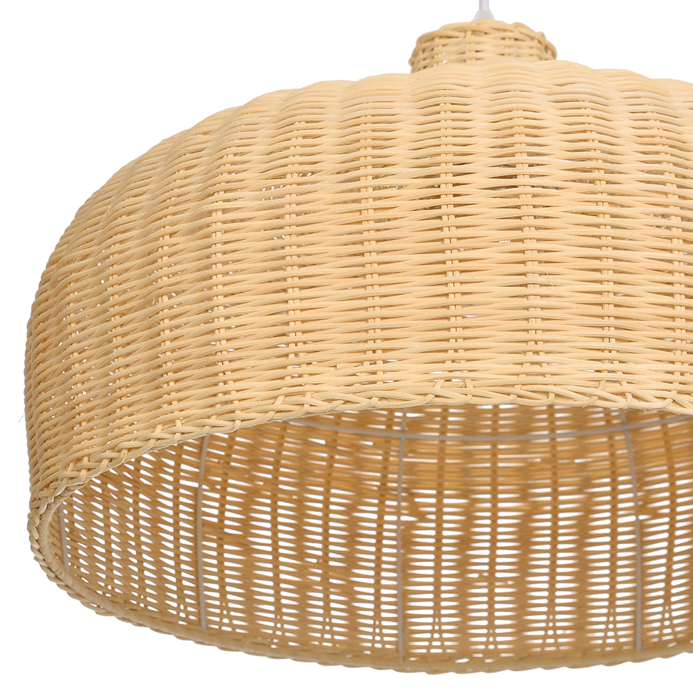 Retro Japanese Rattan Pendant Light Handwoven Restaurant Chandelier