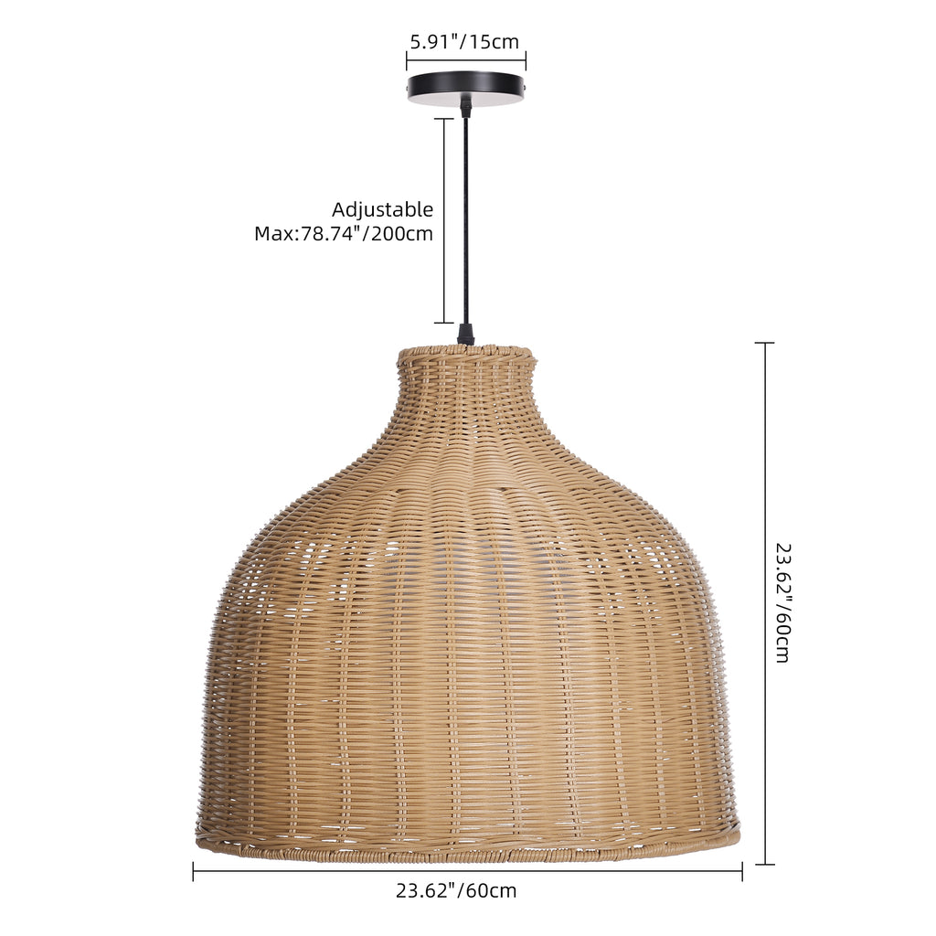 Weatherproof Woven Pendant Lamp Outdoor Courtyard & Garden Lighting