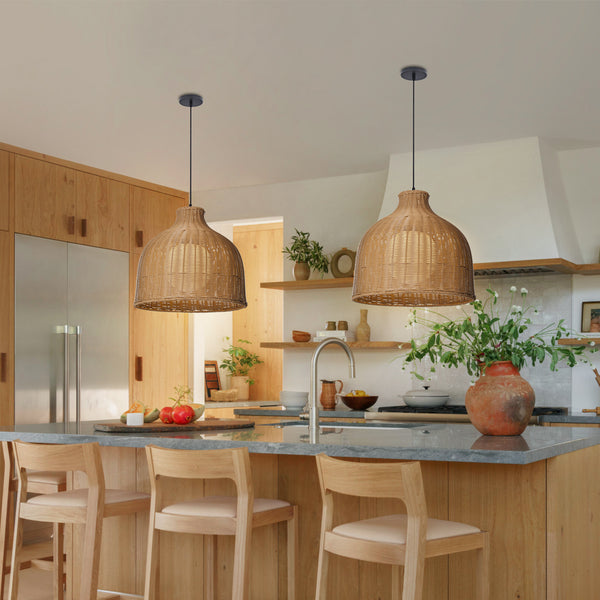 Weatherproof Woven Pendant Lamp Outdoor Courtyard & Garden Lighting