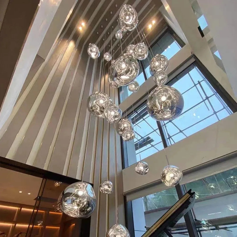 Designer Lava Chandelier Luxury Loft & Stairwell Pendant Light