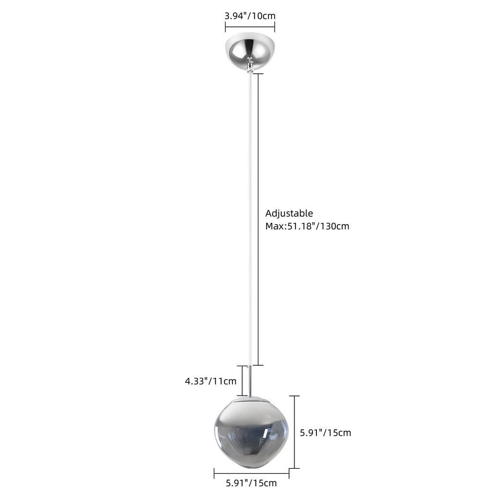 Silver Lava Glass Statement Chandelier Designer Lighting
