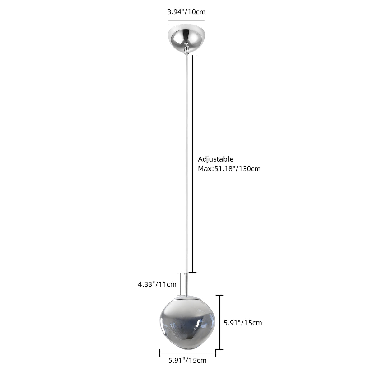 Silver Lava Glass Statement Chandelier Designer Lighting