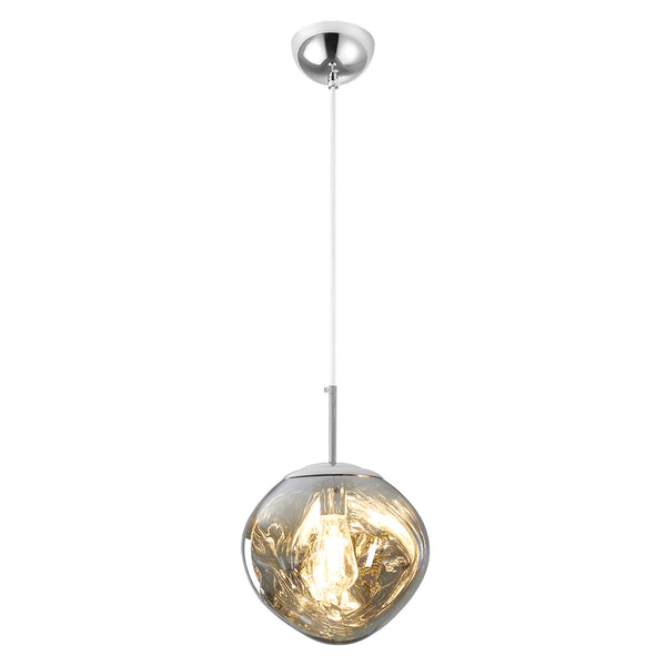 Silver Lava Glass Statement Chandelier Designer Lighting