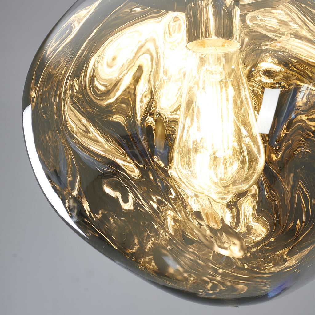 Silver Lava Glass Statement Chandelier Designer Lighting