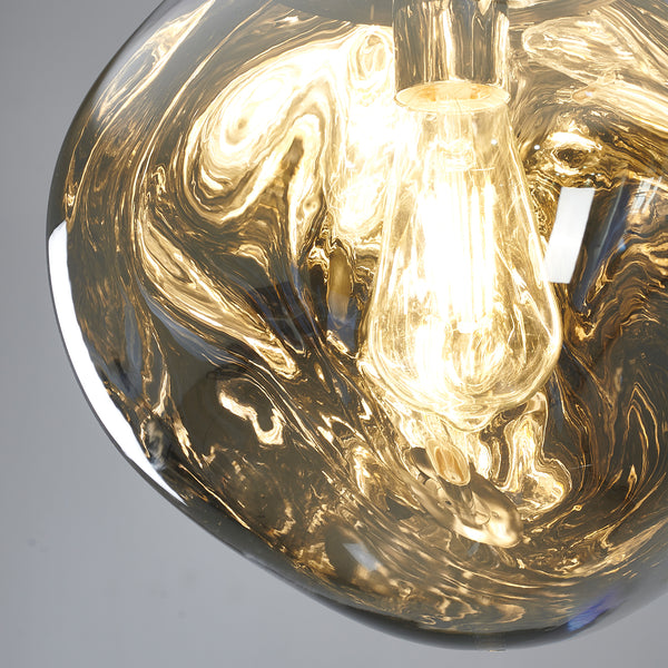 Silver Lava Glass Statement Chandelier Designer Lighting