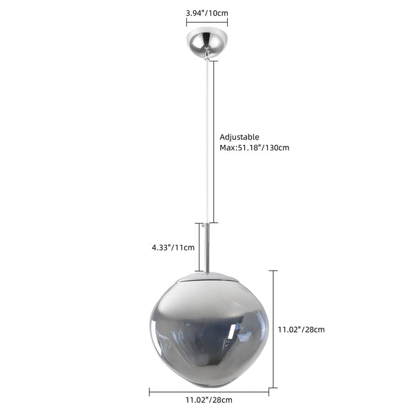 Silver Lava Glass Statement Chandelier Designer Lighting