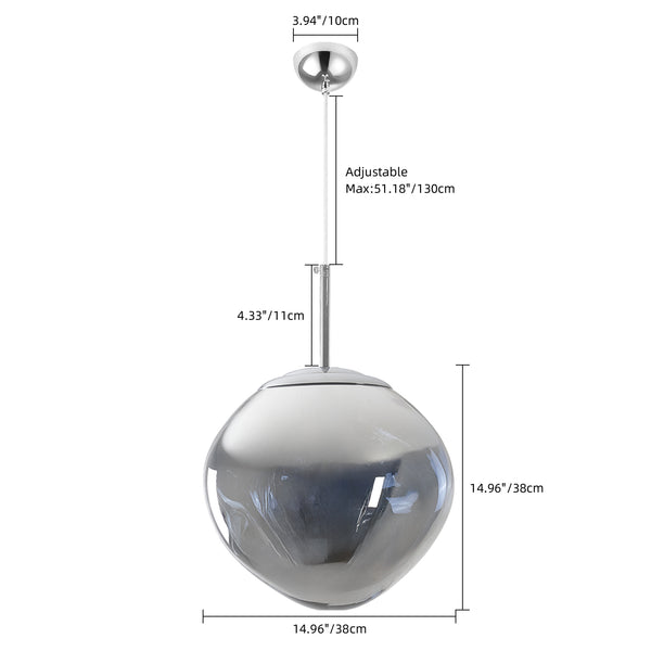 Silver Lava Glass Statement Chandelier Designer Lighting