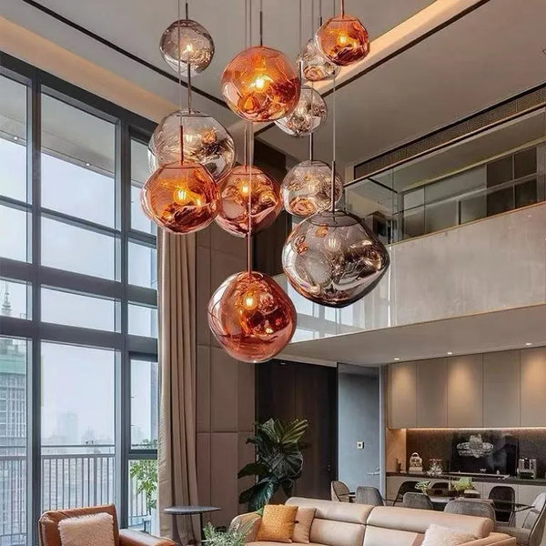 Designer Lava Chandelier Luxury Loft & Stairwell Pendant Light