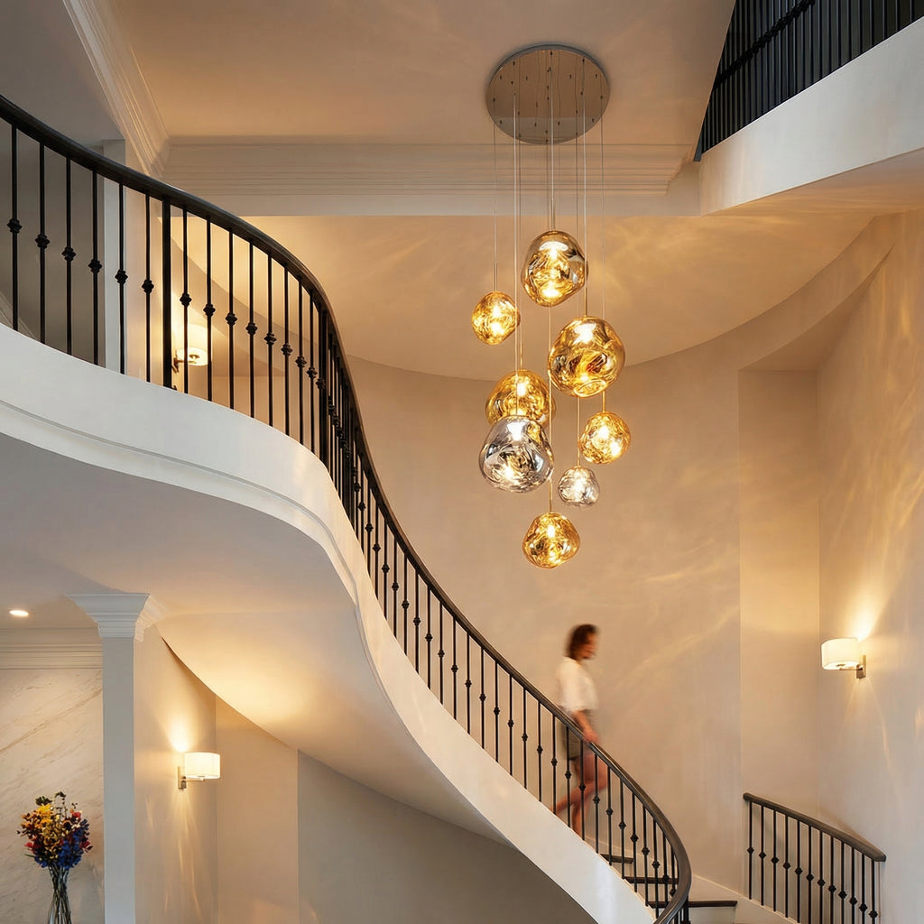 Designer Lava Chandelier Luxury Loft & Stairwell Pendant Light