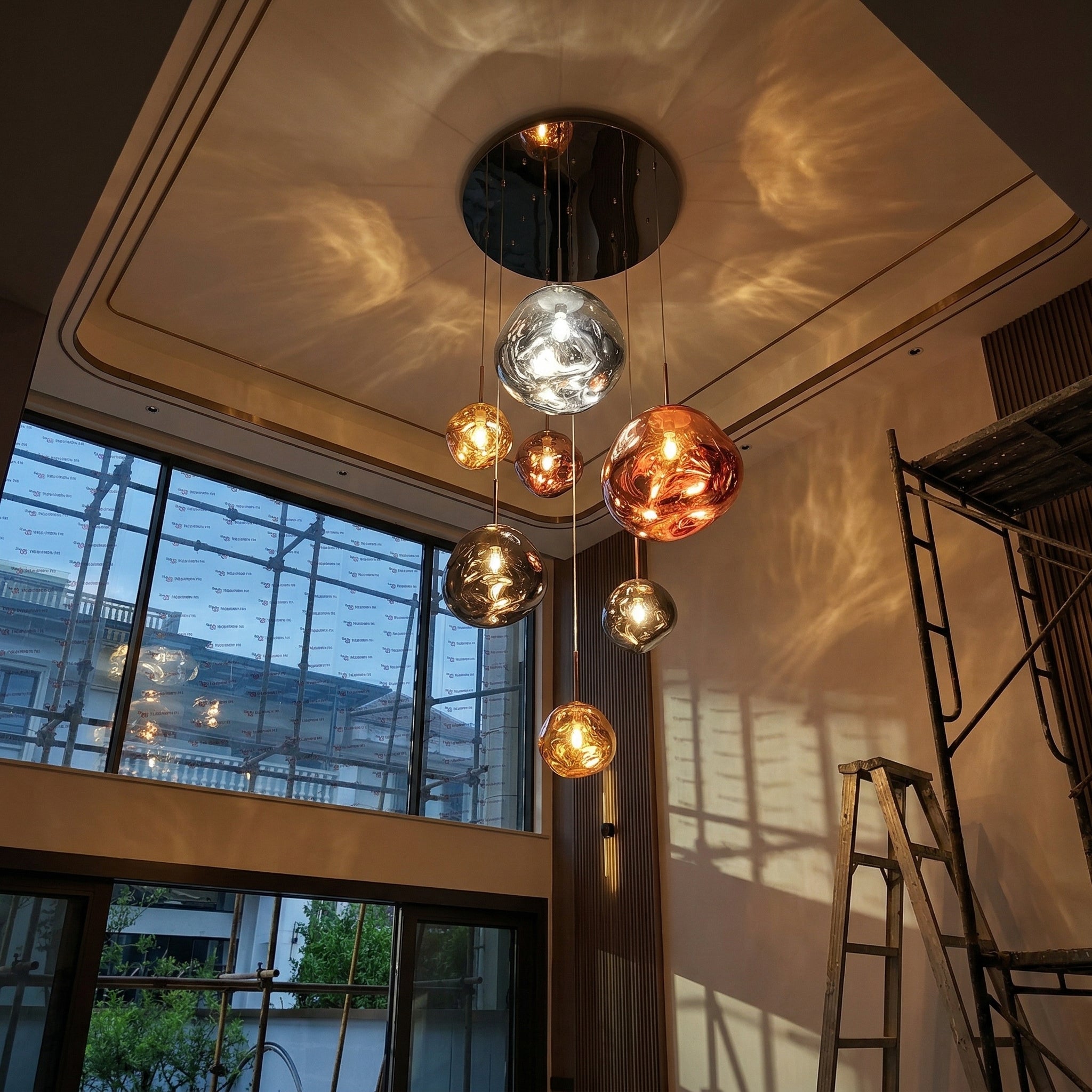 Designer Lava Chandelier Luxury Loft & Stairwell Pendant Light Secondary image