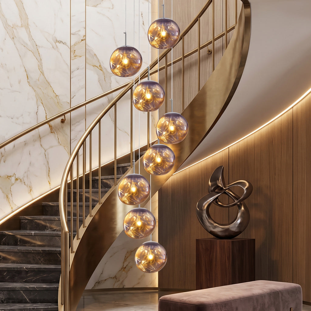Designer Lava Chandelier Luxury Loft & Stairwell Pendant Light