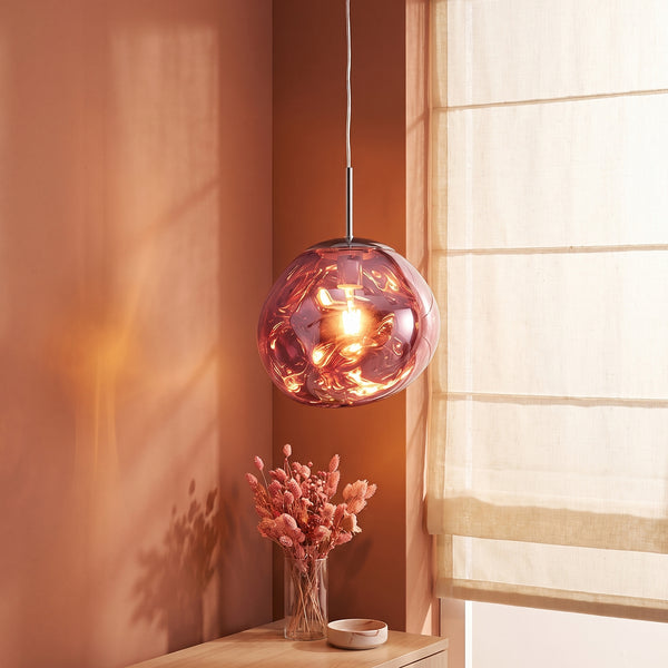 Purple Lava Glass Statement Chandelier Designer Lighting