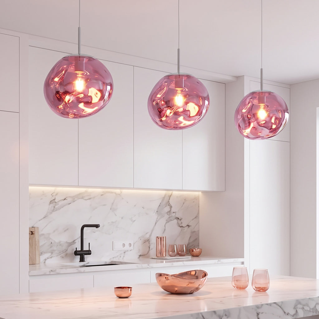Purple Lava Glass Statement Chandelier Designer Lighting