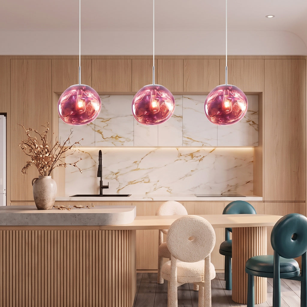 Purple Lava Glass Statement Chandelier Designer Lighting