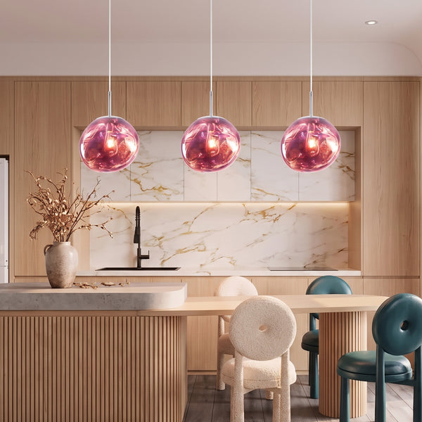 Purple Lava Glass Statement Chandelier Designer Lighting