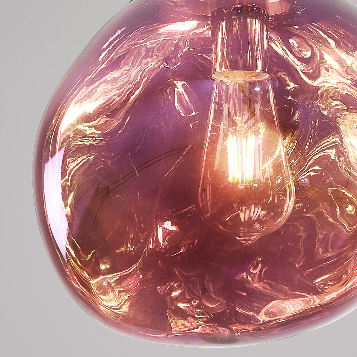 Purple Lava Glass Statement Chandelier Designer Lighting