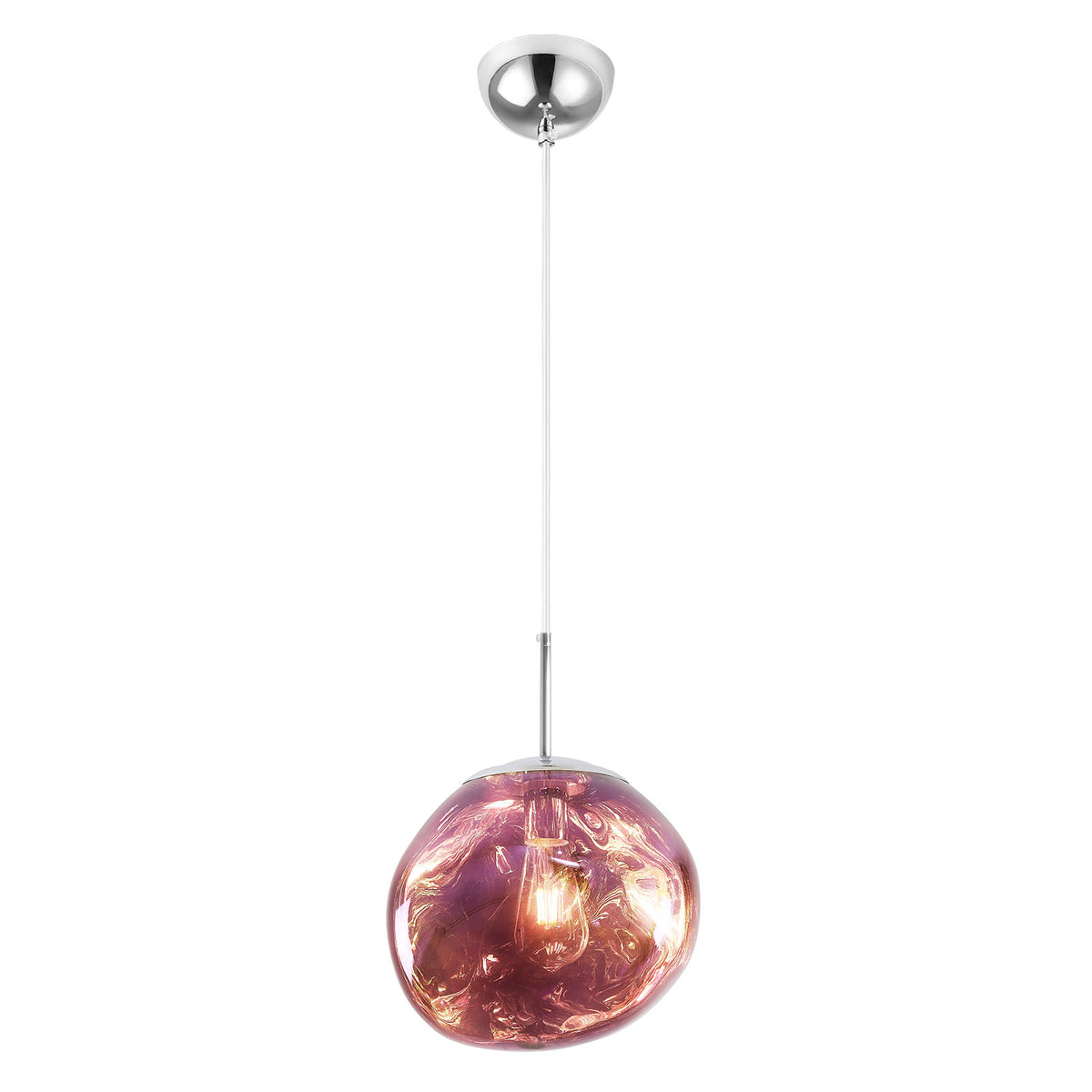 Purple Lava Glass Statement Chandelier Designer Lighting