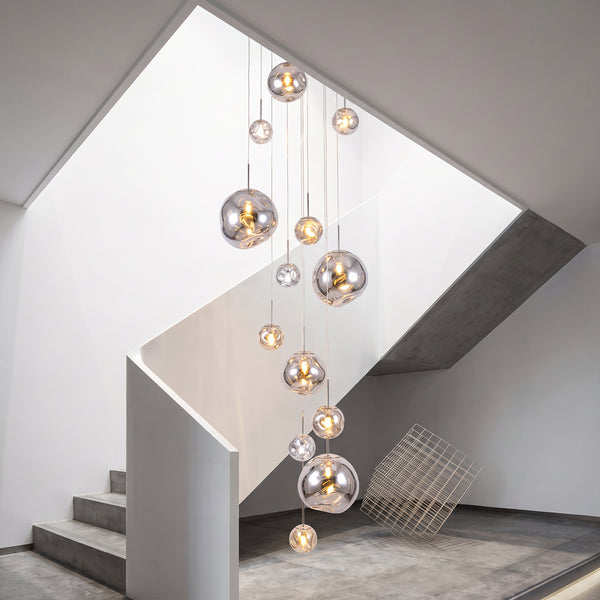 Designer Lava Chandelier Luxury Loft & Stairwell Pendant Light