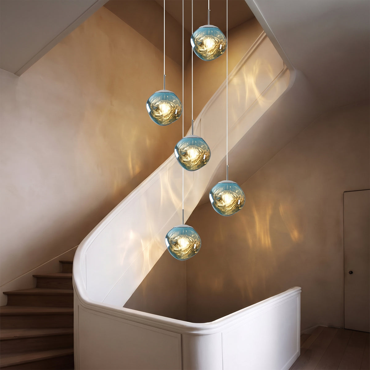 Designer Lava Chandelier Luxury Loft & Stairwell Pendant Light