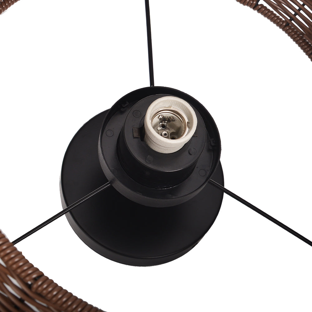 Weatherproof Woven Outdoor Pendant Patio & Porch Rattan Lighting