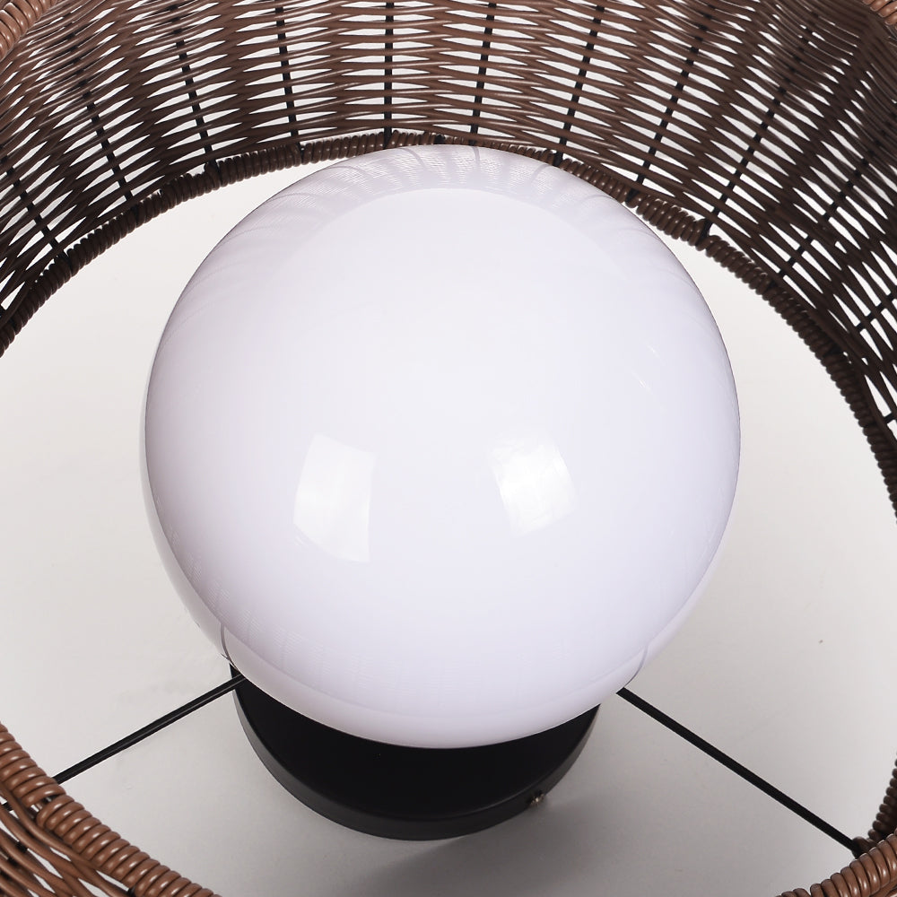 Weatherproof Woven Outdoor Pendant Patio & Porch Rattan Lighting