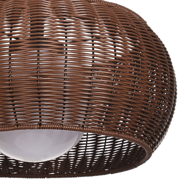 Weatherproof Woven Outdoor Pendant Patio & Porch Rattan Lighting