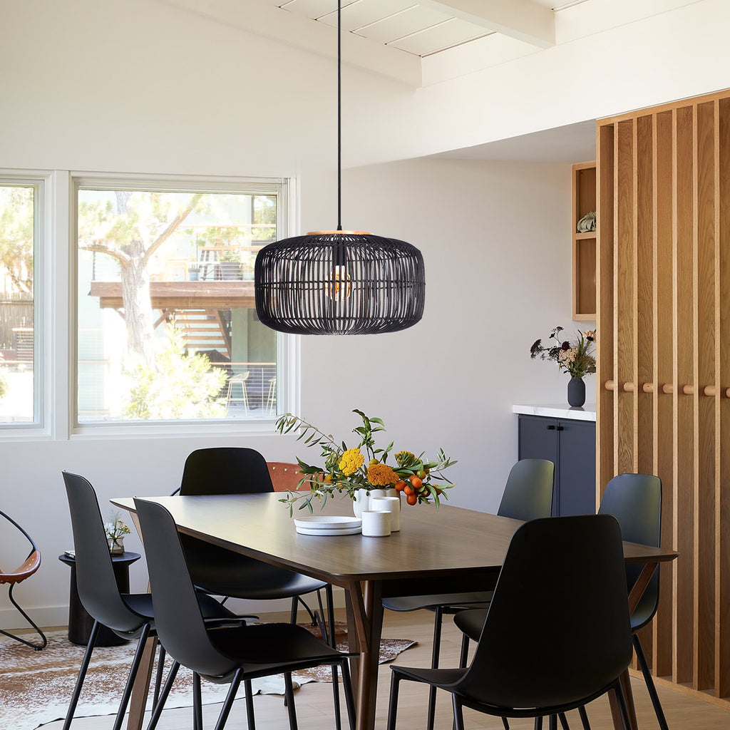Wabi-Sabi Rattan Chandelier Retro Japanese Hand-Woven Pendant Light
