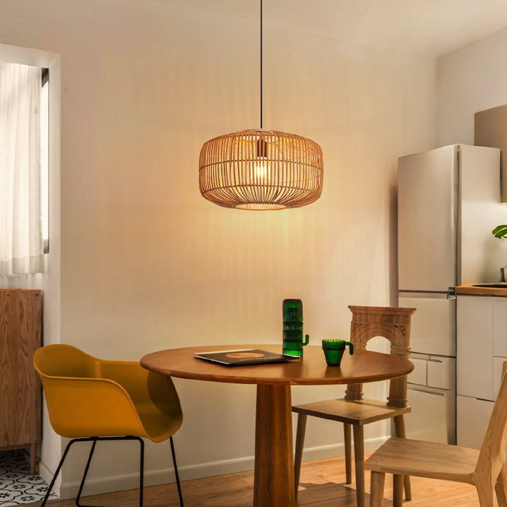 Wabi-Sabi Rattan Chandelier Retro Japanese Hand-Woven Pendant Light Secondary image