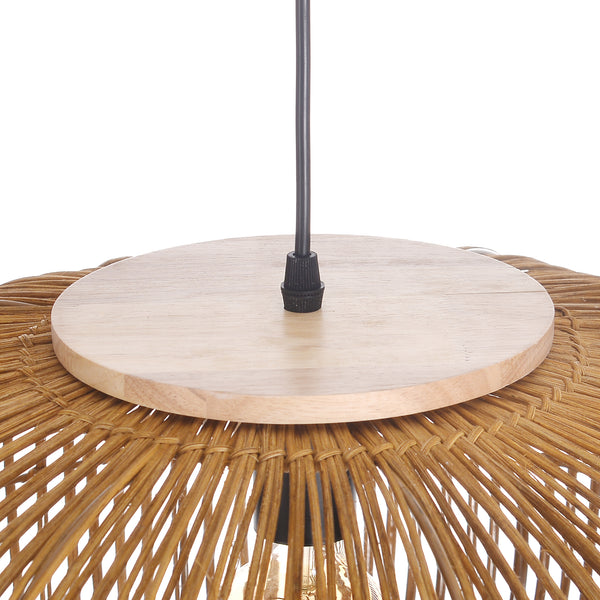 Wabi-Sabi Rattan Chandelier Retro Japanese Hand-Woven Pendant Light