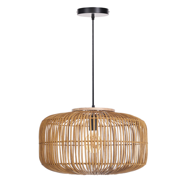 Wabi-Sabi Rattan Chandelier Retro Japanese Hand-Woven Pendant Light