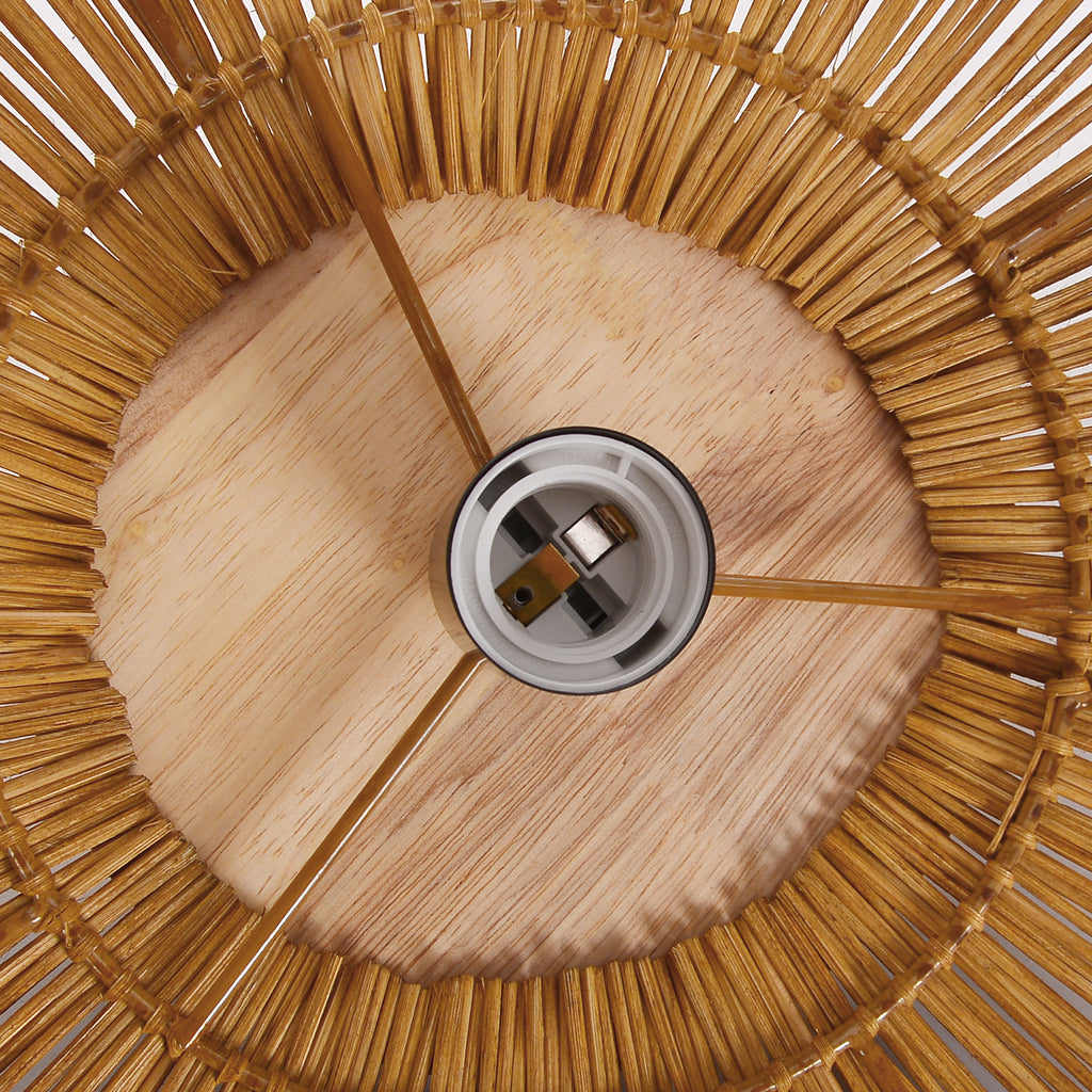 Wabi-Sabi Rattan Chandelier Retro Japanese Hand-Woven Pendant Light