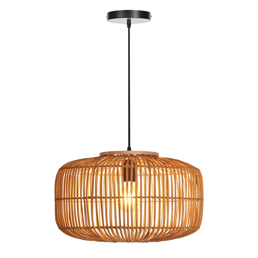 Wabi-Sabi Rattan Chandelier Retro Japanese Hand-Woven Pendant Light