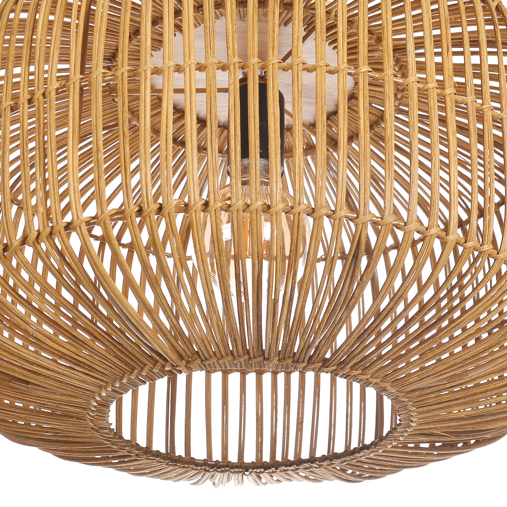Wabi-Sabi Rattan Chandelier Retro Japanese Hand-Woven Pendant Light