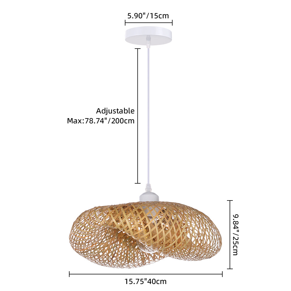 Woven Bamboo Pendant Light Bird Nest Chandelier