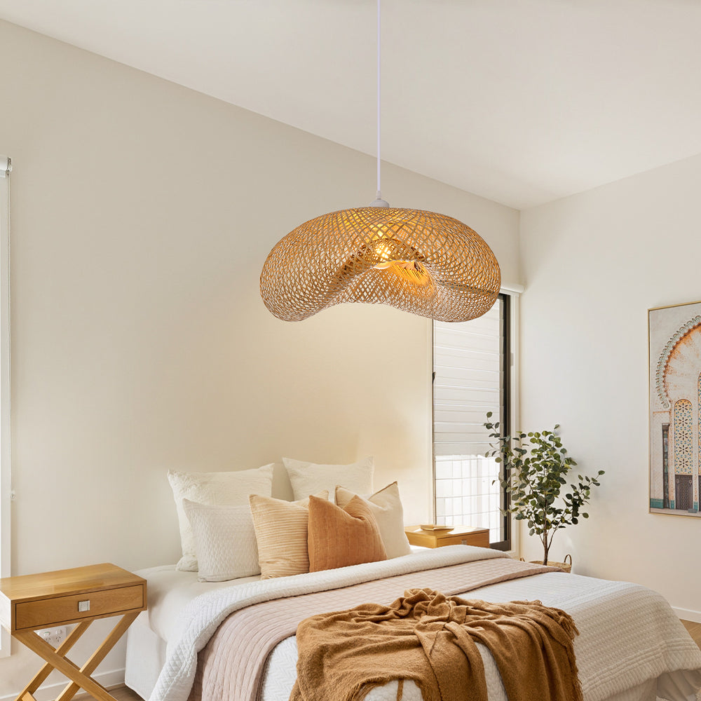 Woven Bamboo Pendant Light Bird Nest Chandelier