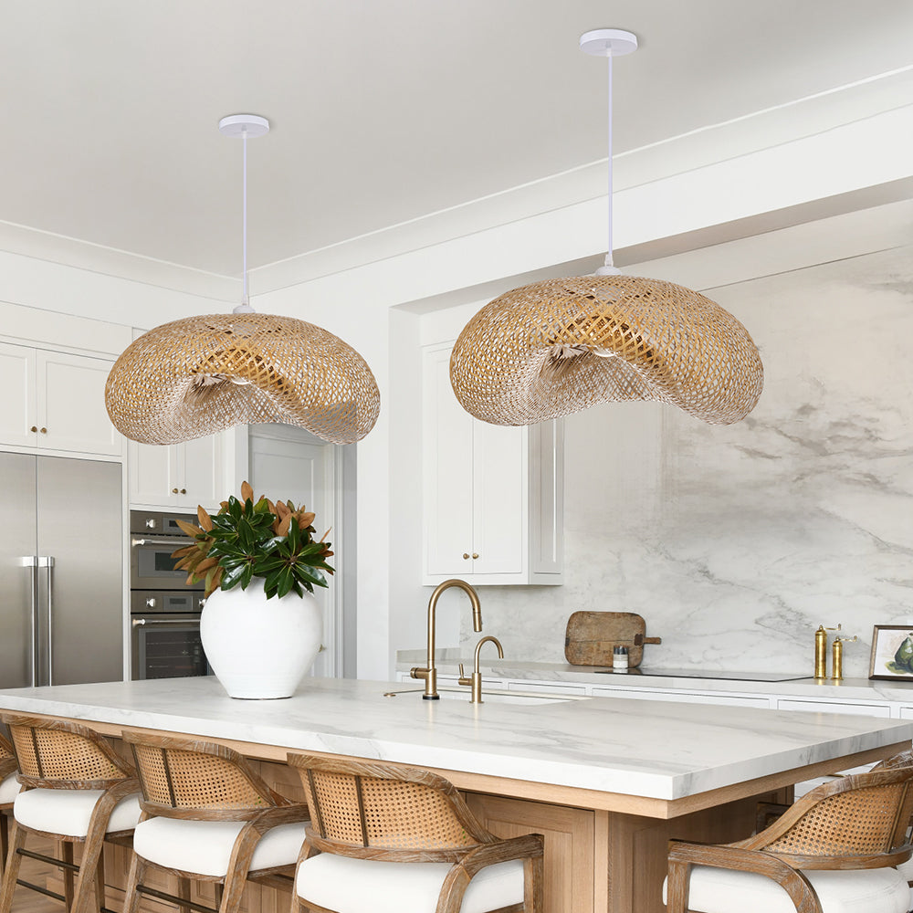 Woven Bamboo Pendant Light Bird Nest Chandelier