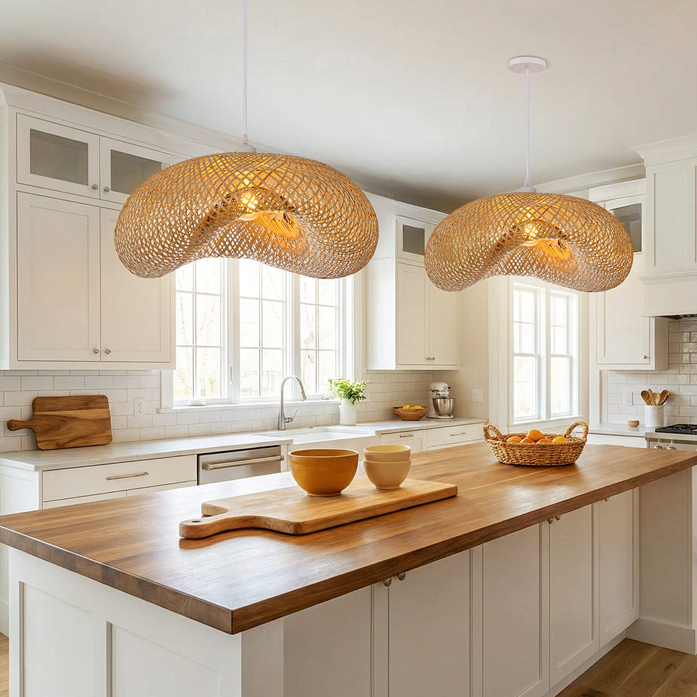 Woven Bamboo Pendant Light Bird Nest Chandelier Secondary image