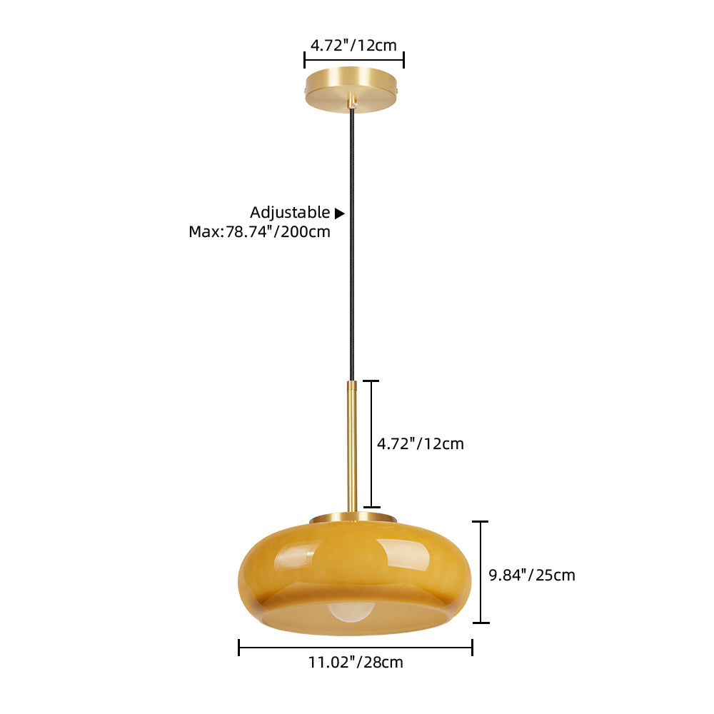 Yellow Glass Kitchen Island Chandelier Nordic Minimalist Pendant