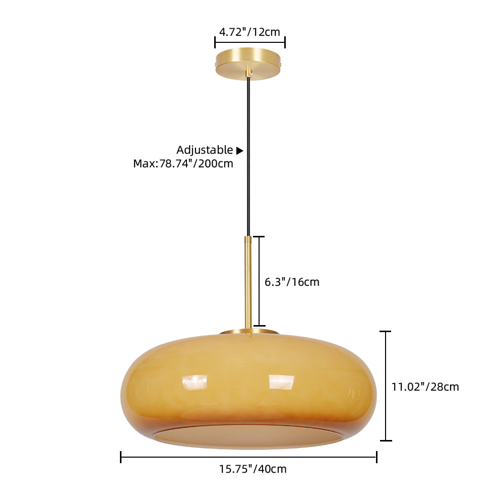 Yellow Glass Kitchen Island Chandelier Nordic Minimalist Pendant