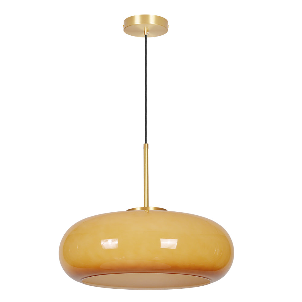Yellow Glass Kitchen Island Chandelier Nordic Minimalist Pendant